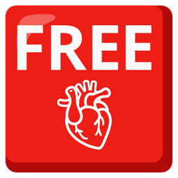 anatomical heart and FREE button