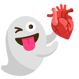 anatomical heart and ghost