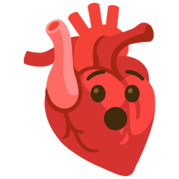 anatomical heart and hushed face