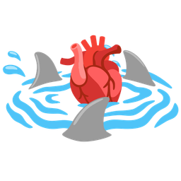 anatomical heart and shark