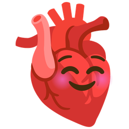 Anatomical heart and Smiling face