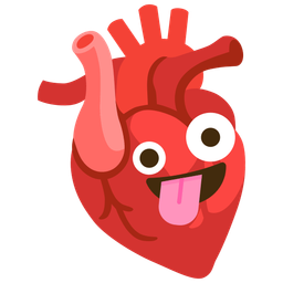 Anatomical heart and Zany face