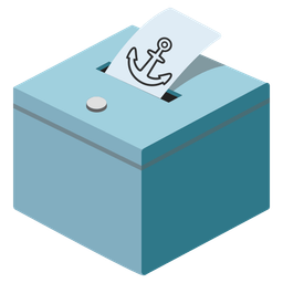 anchor and ballot box with ballot