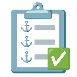 anchor and check mark button