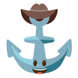 anchor and cowboy hat face