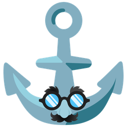 anchor and disguised face