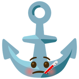 anchor and face with thermometer