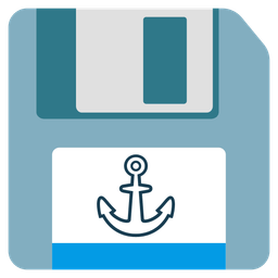 anchor and floppy disk