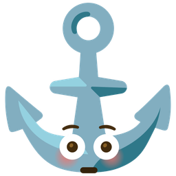 anchor and flushed face