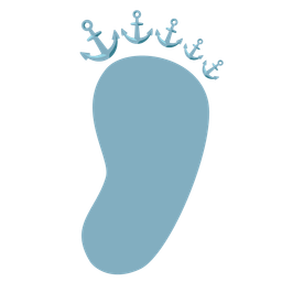 anchor and footprints