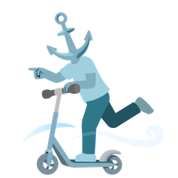 anchor and kick scooter