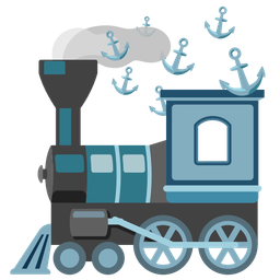 anchor and locomotive