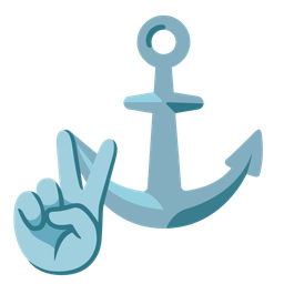 anchor and peace symbol