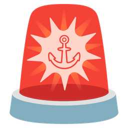 anchor and police car light