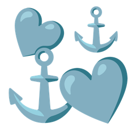 anchor and revolving hearts