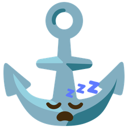 anchor and sleeping face