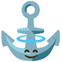 Anchor and Smiling face with halo