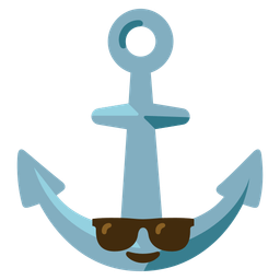 anchor and smiling face with sunglasses