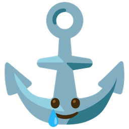 Anchor and Smiling face with tear