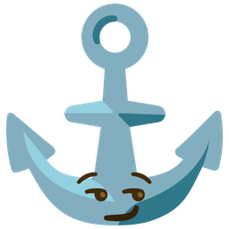 anchor and smirking face