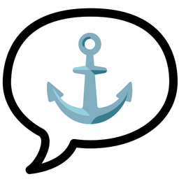 anchor and speech balloon