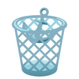 anchor and wastebasket