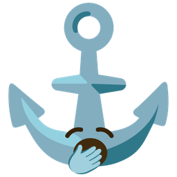 anchor and yawning face