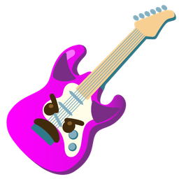 angry face with horns and guitar
