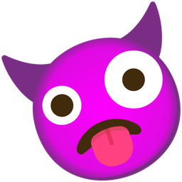 Angry face with horns and Zany face