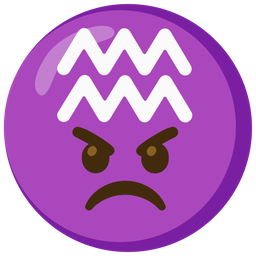 angry face and Aquarius