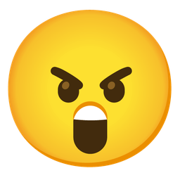 angry face and astonished face