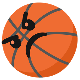 angry face and basketball