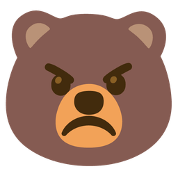angry face and bear