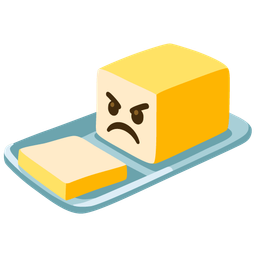 angry face and butter