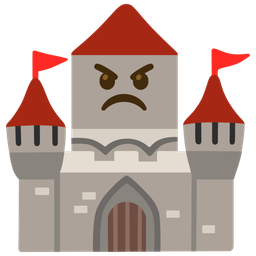 angry face and castle