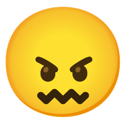 angry face and confounded face