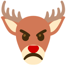 angry face and deer