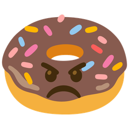 angry face and doughnut