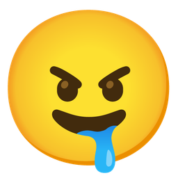 angry face and drooling face