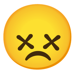 angry face and face with crossed-out eyes