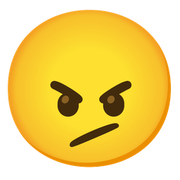 angry face and face with diagonal mouth