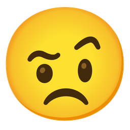 angry face and face with raised eyebrow