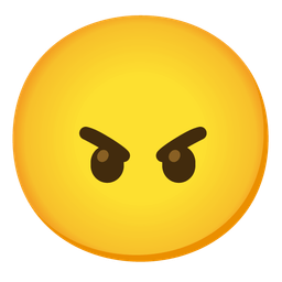 angry face and face without mouth