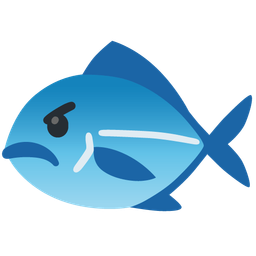 angry face and fish