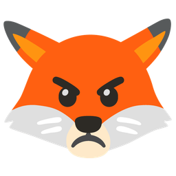 angry face and fox