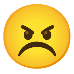 angry face and frowning face