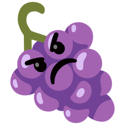 angry face and grapes