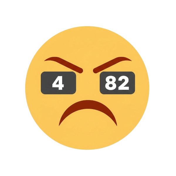 Angry face and Input numbers