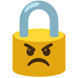 angry face and locked