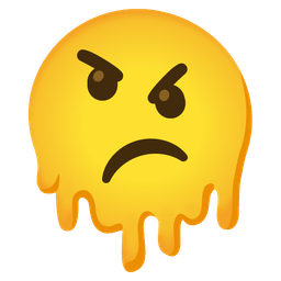 Angry face and Melting face